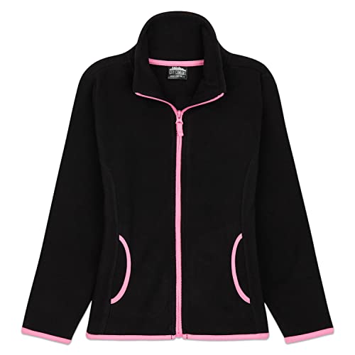 CityComfort Fleecejacke Kinder Mädchen Polarfleece Teenager Jungen mit Reißverschluss und Seitentaschen (Schwarz, 3-4 Jahre) von CityComfort