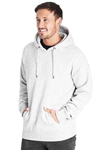 CityComfort Hoodie Herren Kapuzenpullover, Basic Pullover Herren Hoodies (Grau Meliert, XL) von CityComfort