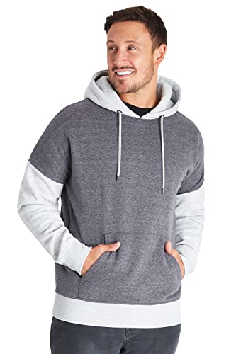 CityComfort Hoodie Herren Kapuzenpullover, Zweifarbige Pullover Herren Hoodies (Grau, L) von CityComfort