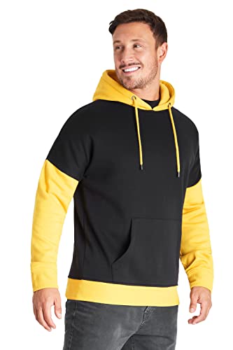 CityComfort Hoodie Herren Kapuzenpullover, Zweifarbige Pullover Herren Hoodies (Senffarben, M) von CityComfort