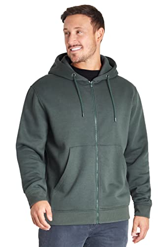 CityComfort Hoodie Herren Reißverschluss Kapuzenjacke, Basic Pullover Herren Zip Hoodie (Khaki, M) von CityComfort