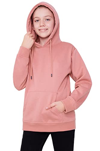 CityComfort Hoodie Jungen Pullover, Kapuzenpullover für Jungen (11-12 Jahre, Altrosa) von CityComfort