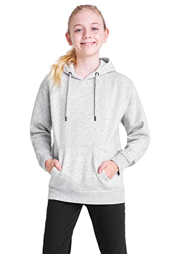 CityComfort Hoodie Jungen Pullover, Kapuzenpullover für Jungen (11-12 Jahre, Grau Meliert) von CityComfort