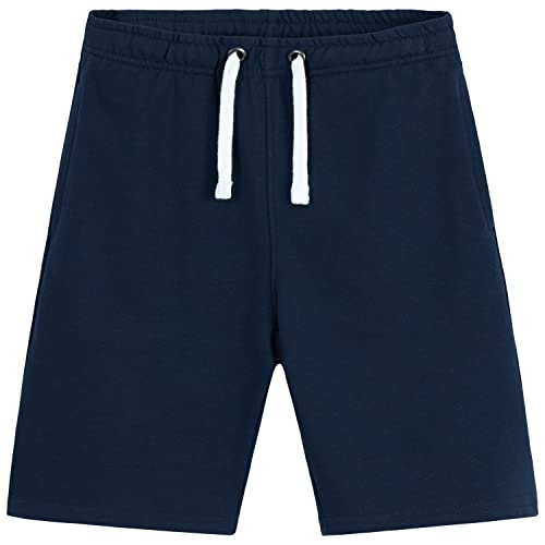 CityComfort Hosen Kinder - Sweat Shorts für Jungen - French Terry Kurze Hose - Shorts mit Elastischem Bund, Größen 5-14 Jahre (Marineblau, 9-10 Jahre) von CityComfort