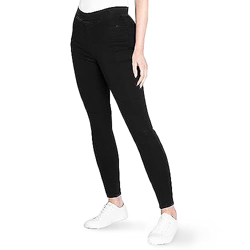 CityComfort Jeggings Damen Stretch, Bequem High Waist Pants Women Tragen, Dehnbar Jeggings Damen Kleidung, Stylisch und Schmeichelhaft High Waist Jeans Jeggings, Schwarz, Größe 36 von CityComfort