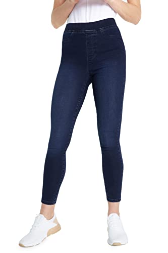 CityComfort Jeggings Damen Stretch, Bequem High Waist Pants Women Tragen, Dehnbar Jeggings Damen Kleidung, Stylisch und Schmeichelhaft High Waist Jeans Jeggings, Indigo Blau, Größe 44 von CityComfort