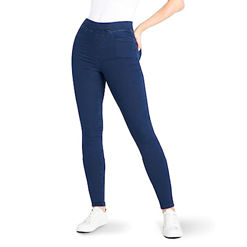 CityComfort Jeggings Damen Stretch, Skinny High Waist Jeans Damen Bequem & Dehnbar (Dunkelblau, 48-50 EU) von CityComfort