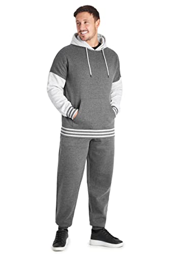 CityComfort Jogginganzug Herren, Jogginghose Herren Hoodie Herren Set, Trainingsanzug Herren (XL, Grau), H04 von CityComfort