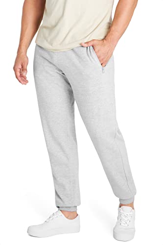 CityComfort Jogginghose Herren mit Reißverschluss Baumwolle Trainingshose Herren und Teenager Jungen - Lange Sporthose Freizeit Hose Klassische Sweatpants für Männer M - 3XL (Grau, 2XL) von CityComfort