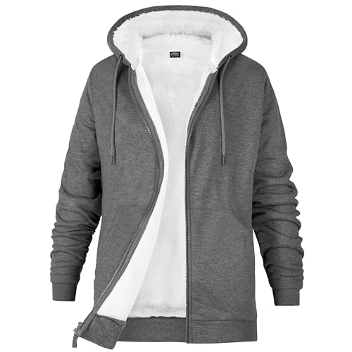 CityComfort Kapuzenpullover für Damen, Zipper Hoodie Damen und Teenager, Sweatjacke Damen mit Kapuze S bis XL - Geschenke für Frauen (Anthrazit, M) von CityComfort