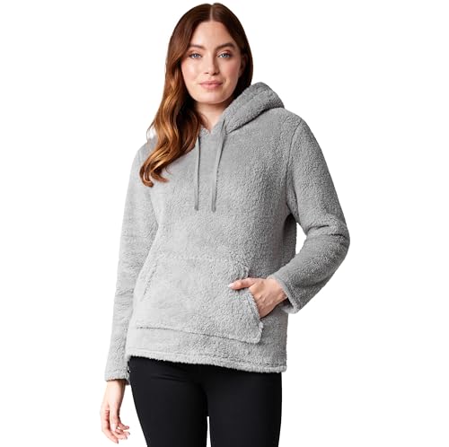 CityComfort Pulli Damen, Kapuzenpullover - Superweicher Flauschiger Hoodie-Pullover Damen Fleece Pullover - Geschenke, Hoodie Damen (Grau, L) von CityComfort