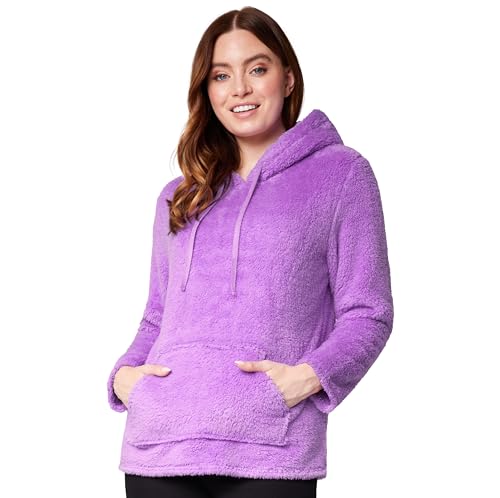 CityComfort Pulli Damen, Kapuzenpullover - Superweicher Flauschiger Hoodie-Pullover Damen Fleece Pullover - Geschenke, Hoodie Damen (Lila, L) von CityComfort