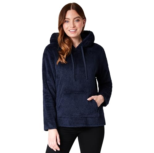 CityComfort Pulli Damen, Kapuzenpullover - Superweicher Flauschiger Hoodie-Pullover Damen Fleece Pullover - Geschenke, Hoodie Damen (Marineblau, L) von CityComfort