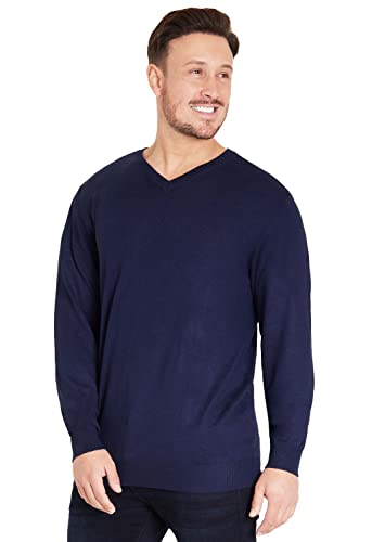 CityComfort Pullover Herren mit Crew Neck oder V Ausschnitt (M, Marineblau V Ausschnitt) von CityComfort