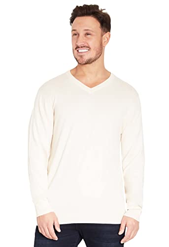 CityComfort Pullover Herren mit Crew Neck oder V Ausschnitt (XXL, Beige V Ausschnitt) von CityComfort