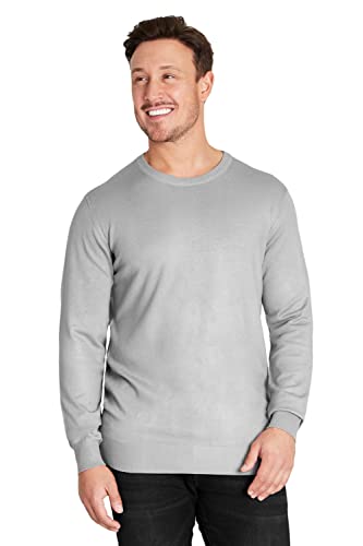 CityComfort Pullover Herren mit Crew Neck oder V Ausschnitt (M, Grau) von CityComfort