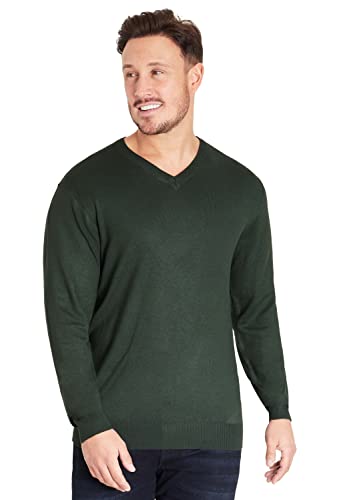 CityComfort Pullover Herren mit Crew Neck oder V Ausschnitt (M, Khaki V Ausschnitt) von CityComfort