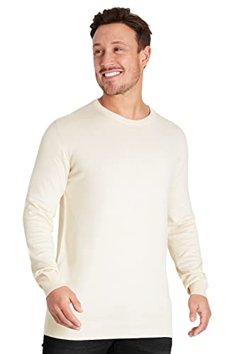 CityComfort Pullover Herren mit Crew Neck oder V Ausschnitt (XXL, Beige) von CityComfort