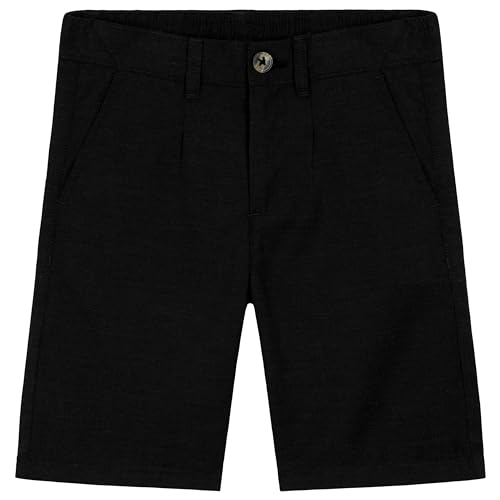 CityComfort Shorts für Jungen, Kurze Chino Hose mit 2 Seitentaschen & Elastischem Bund - Sommer Kleidung für Jungs (Schwarz, 11-12 Jahre) von CityComfort