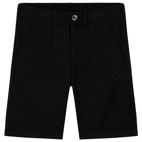 CityComfort Shorts für Jungen, Kurze Chino Hose mit 2 Seitentaschen & Elastischem Bund - Sommer Kleidung für Jungs (Schwarz, 13-14 Jahre) von CityComfort