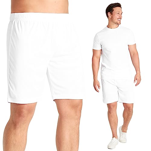 CityComfort Sporthose Herren Kurz Gym Shorts Herren Kurze Hosen Sommer Sport Running Fitness Training Outdoor Laufshorts Trainingshose Sporthose Kurz M-3XL (Weiß, 2XL) von CityComfort