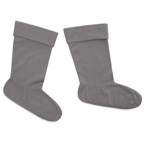 CityComfort Stiefelsocken Herren und Teenager, Fleece Innenschuh für Gummistiefel Thermosocken Herren für Stiefel Größe 41-46 (Grau, 41-42 EU) von CityComfort