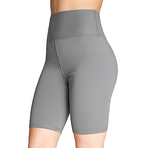 Kurze Hose Damen Shorts Damen Kurze Leggings Sporthose Radlerhose Damen Kurz High Waist Radlershorts Gym Yoga Fitness Workout Jogging Laufhose Sportkleidung Damen Teenager S-XL (Grau, L) von CityComfort