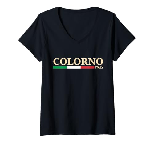 Damen Colorno Italien T-Shirt mit V-Ausschnitt von CityVibe Creations