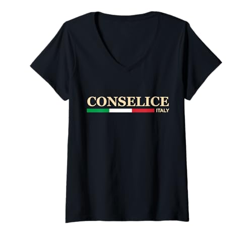Damen Conselice Italien T-Shirt mit V-Ausschnitt von CityVibe Creations