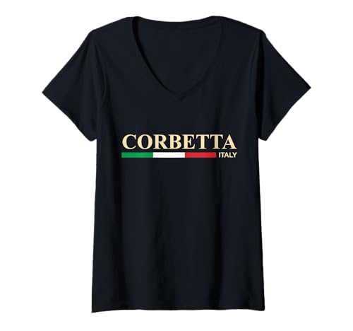 Damen Corbetta Italien T-Shirt mit V-Ausschnitt von CityVibe Creations