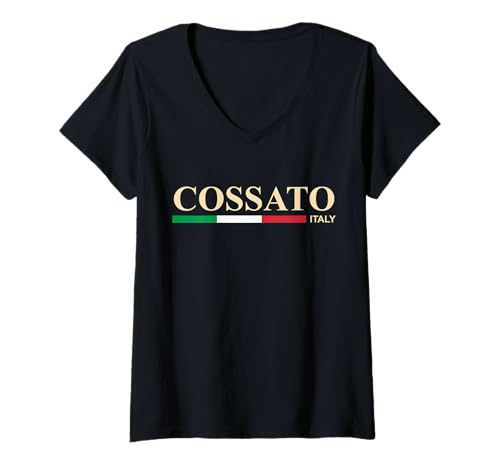 Damen Cossato Italien T-Shirt mit V-Ausschnitt von CityVibe Creations
