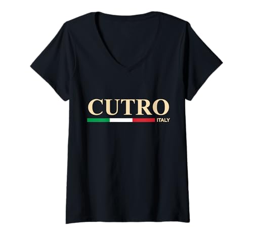 Damen Cutro Italien T-Shirt mit V-Ausschnitt von CityVibe Creations