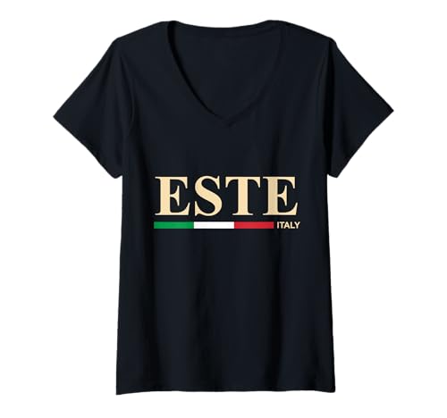 Damen Este Italien T-Shirt mit V-Ausschnitt von CityVibe Creations