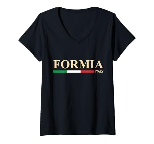 Damen Formia Italien T-Shirt mit V-Ausschnitt von CityVibe Creations