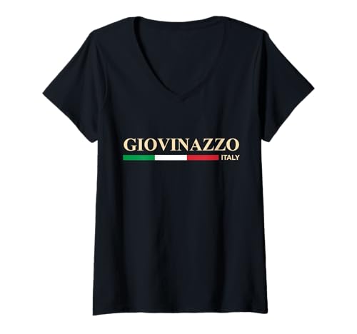 Damen Giovinazzo Italien T-Shirt mit V-Ausschnitt von CityVibe Creations