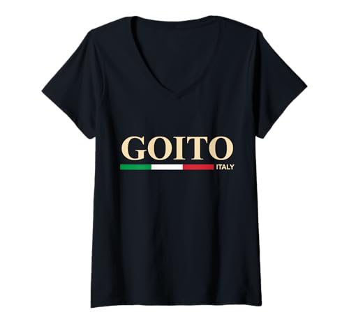Damen Goito Italien T-Shirt mit V-Ausschnitt von CityVibe Creations