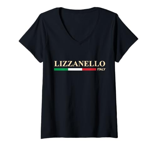 Damen Lizzanello Italien T-Shirt mit V-Ausschnitt von CityVibe Creations
