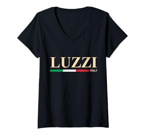 Damen Luzzi Italien T-Shirt mit V-Ausschnitt von CityVibe Creations