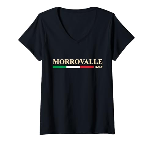 Damen Morrovalle Italien T-Shirt mit V-Ausschnitt von CityVibe Creations