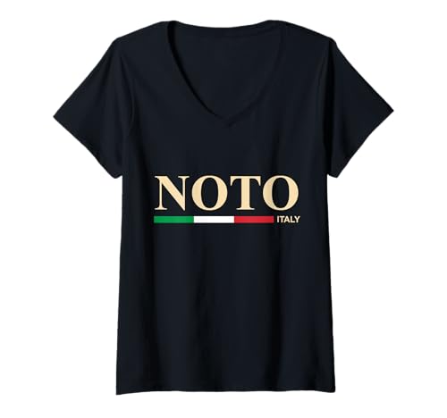 Damen NOTO Italien T-Shirt mit V-Ausschnitt von CityVibe Creations