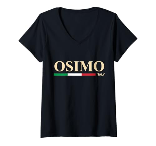 Damen Osimo Italien T-Shirt mit V-Ausschnitt von CityVibe Creations