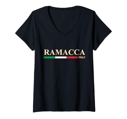 Damen Ramacca Italien T-Shirt mit V-Ausschnitt von CityVibe Creations
