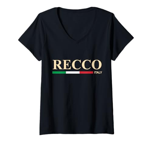 Damen Recco Italien T-Shirt mit V-Ausschnitt von CityVibe Creations