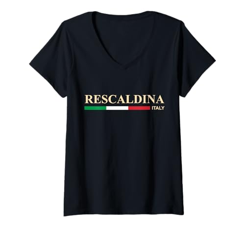 Damen Rescaldina Italien T-Shirt mit V-Ausschnitt von CityVibe Creations