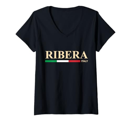 Damen Ribera Italien T-Shirt mit V-Ausschnitt von CityVibe Creations