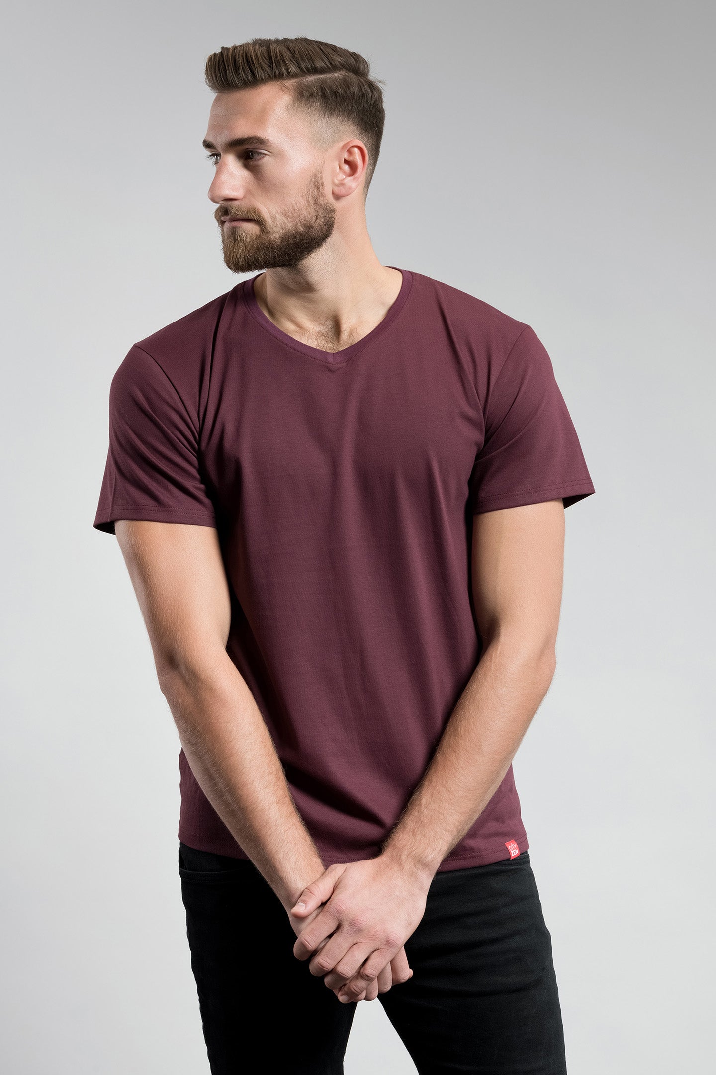 Antischweiß Herren Baumwollshirt CityZen® - V-Ausschnitt von CityZen