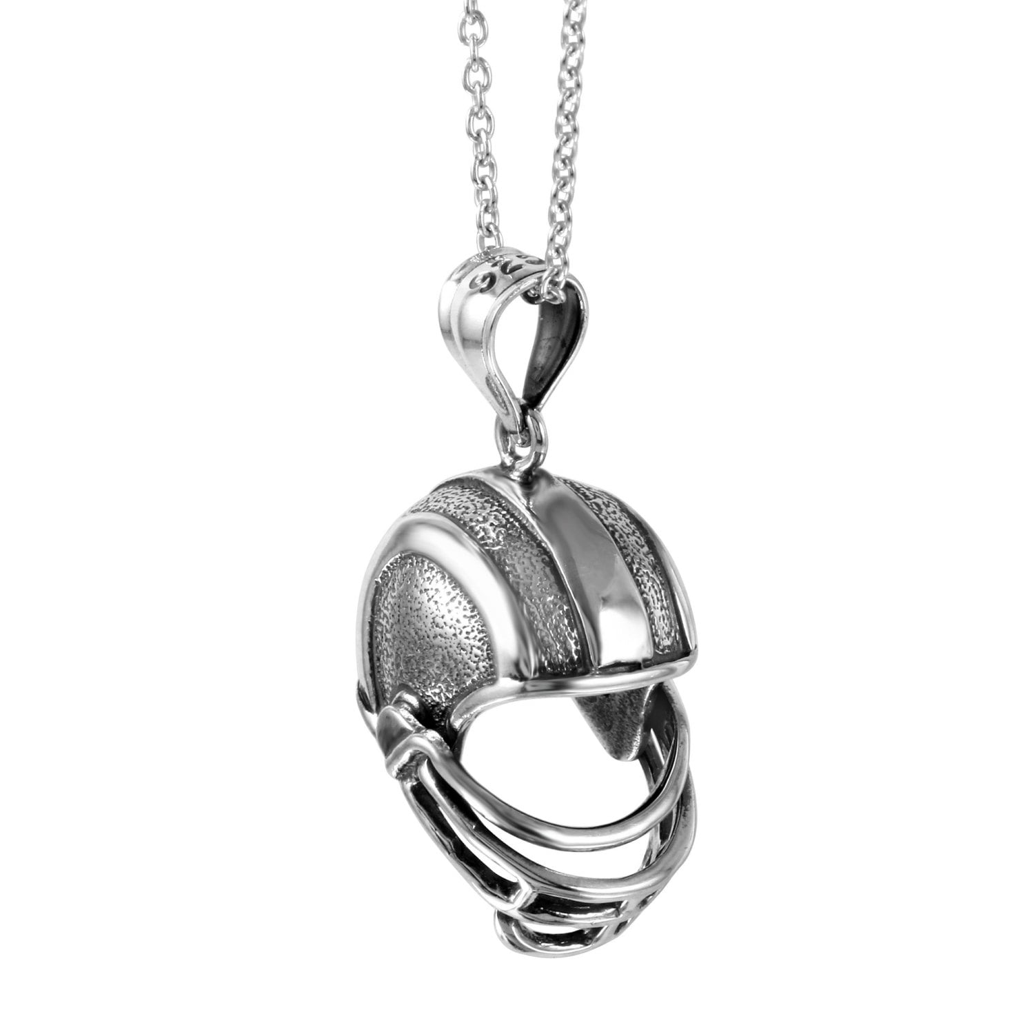 3D Helm Halskette in Sterling Silber von CityofJewelz