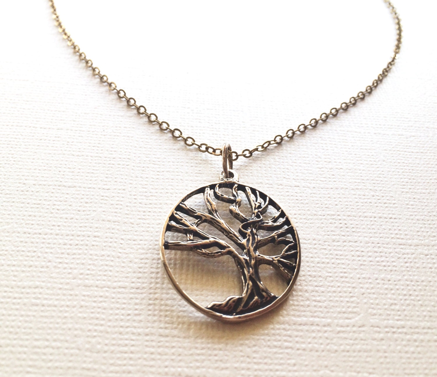 Baum Des Lebens Halskette in Bronze von CityofJewelz
