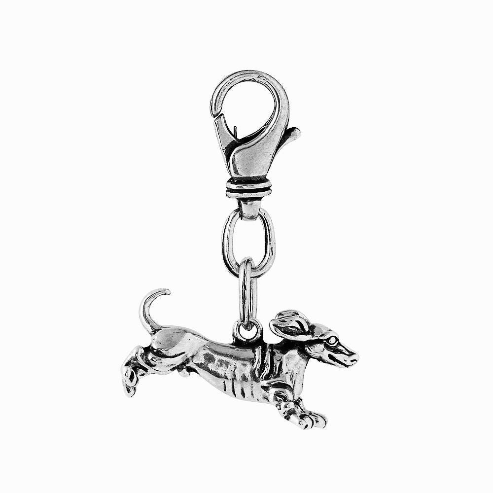 Dackel Hunde Schlüsselanhänger Aus Sterling Silber, Hundeschmuck von CityofJewelz