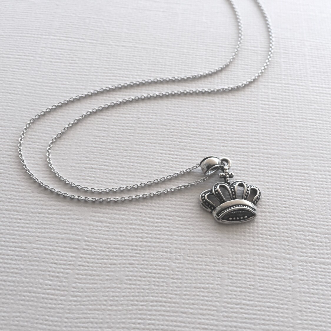 Einzigartige Krone Halskette Aus 925 Sterling Silber von CityofJewelz